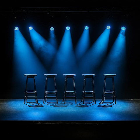 舞台蓝光酒吧凳