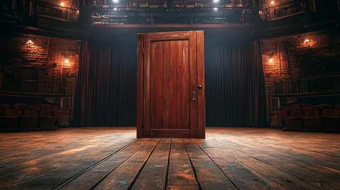 剧院舞台上的木门