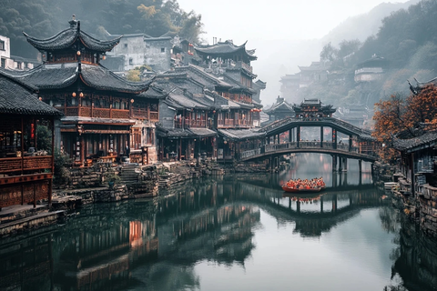 古色古香的水乡建筑风景