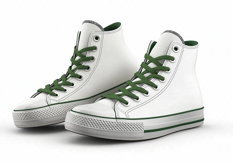 白绿运动鞋透明背景