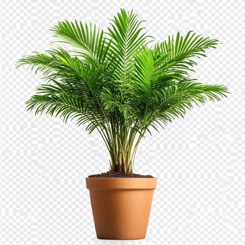 棕榈植物盆栽透明背景