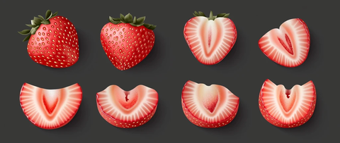 草莓切半图