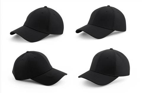 黑色棒球帽模型展示