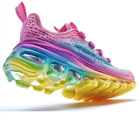 彩虹渐变跑鞋