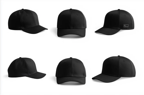 黑色棒球帽模板展示