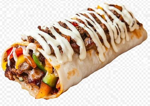 鸡肉牛肉软玉米饼卷