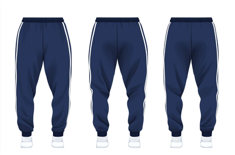 男士运动裤前后视图