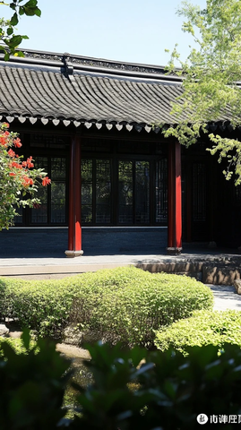 古色古香中式建筑庭院景观