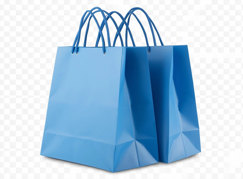蓝色购物袋