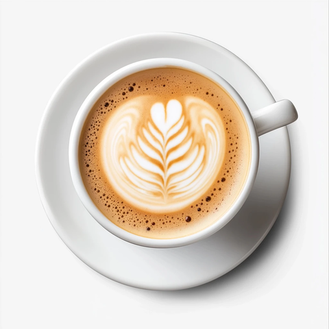 咖啡杯与拿铁艺术