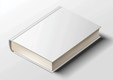 白色精装书矢量图