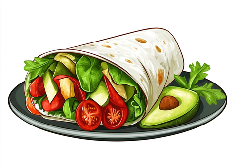 蔬菜卷与牛油果