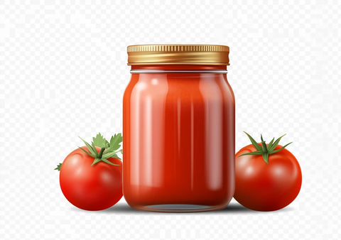 番茄酱瓶透明背景