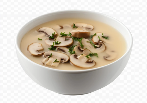 白色蘑菇汤碗