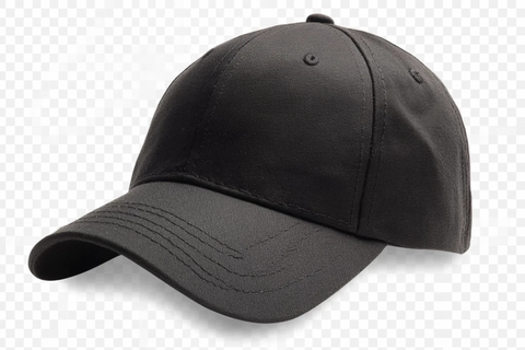 黑色棒球帽透明背景