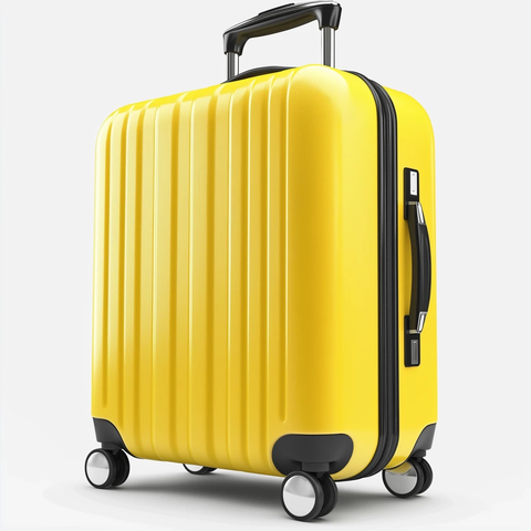 黄色行李箱剪影