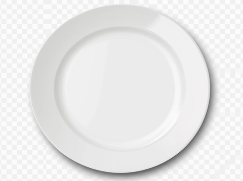 白色盘子透明背景
