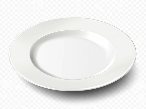 白色盘子透明背景