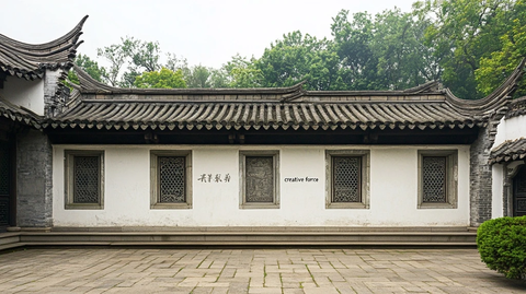 古色古香的中式建筑庭院景致