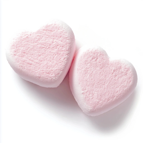 粉色心形棉花糖