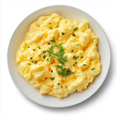 高分辨率白底炒蛋图