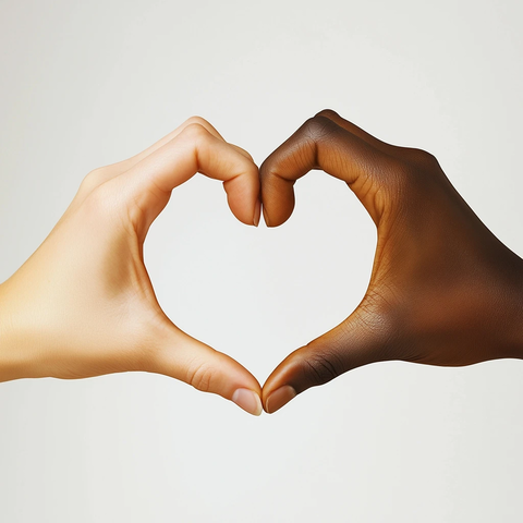 双手形成心形