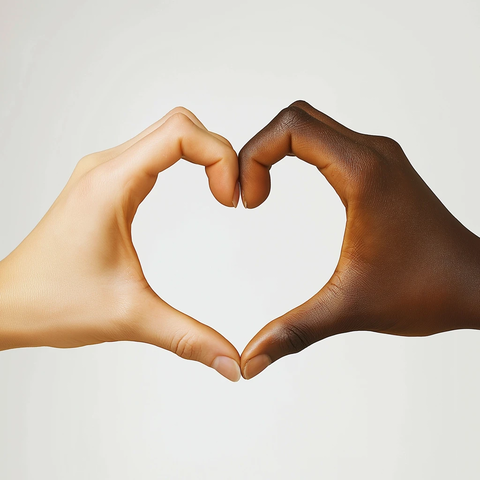 双手形成心形
