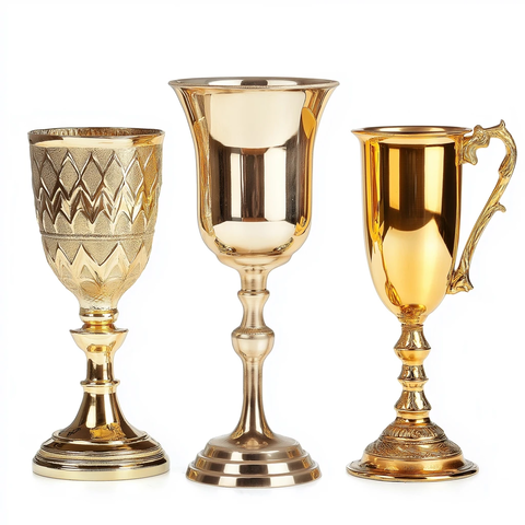 金色奖杯三种样式