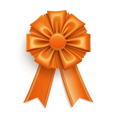 橙色丝带徽章