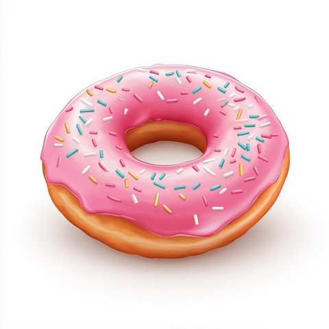 粉色糖霜甜甜圈