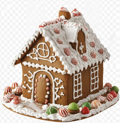 透明背景姜饼屋