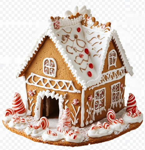 透明背景姜饼屋