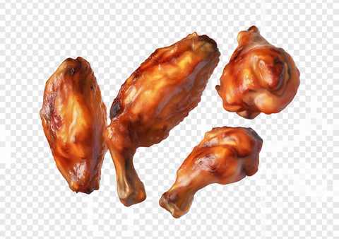 烤鸡翅透明背景