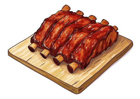 烤猪肋骨