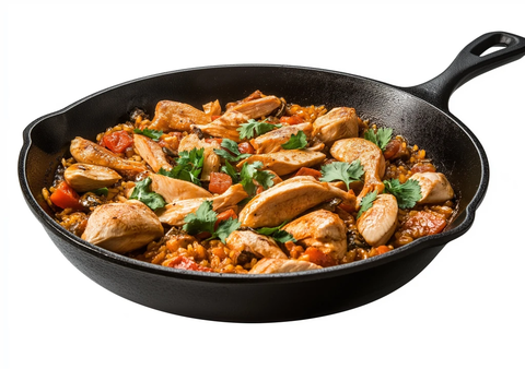 铸铁锅鸡肉米饭