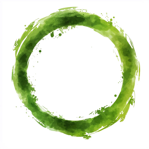 水彩绿色圆圈