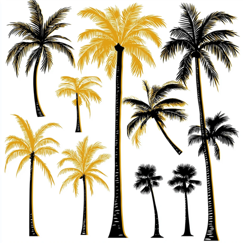 棕榈树剪影