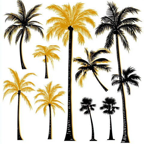 棕榈树剪影
