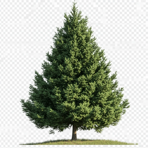 透明背景绿树