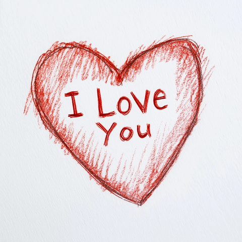 我爱你心形涂鸦
