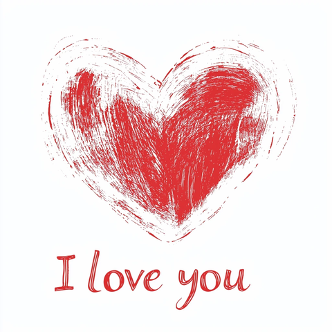 我爱你心形图案