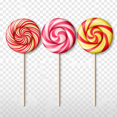 透明背景棒棒糖插画
