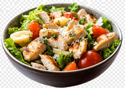 鸡肉沙拉配生菜番茄奶酪