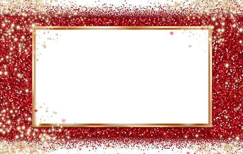 红金矩形透明背景