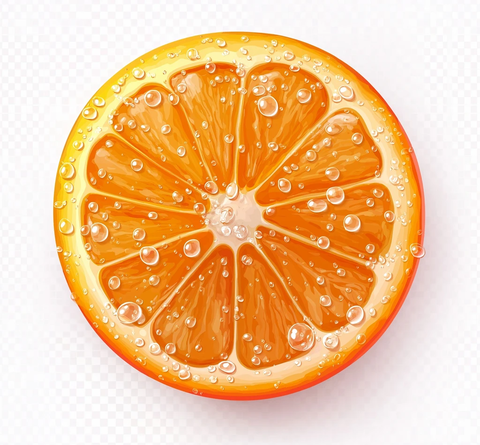 橙子切片水滴