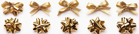 金色礼品蝴蝶结