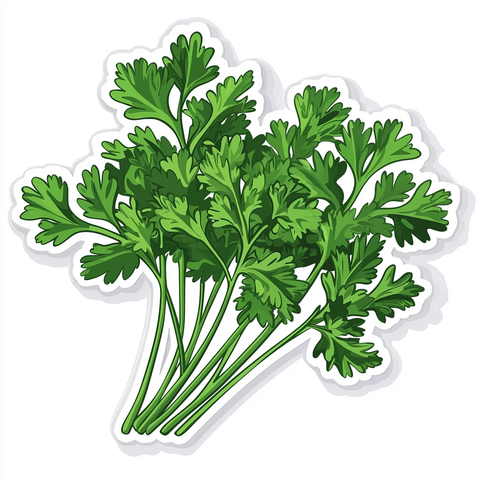透明背景香菜矢量图