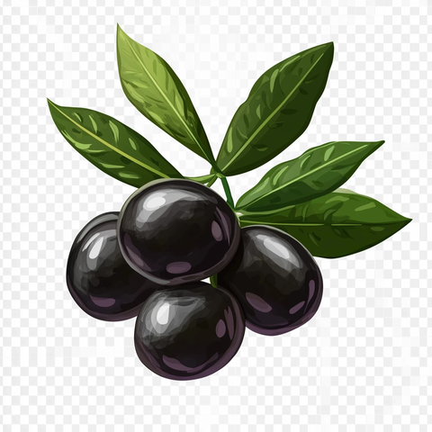 黑橄榄与叶子