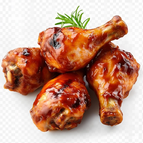 透明背景烧烤鸡腿