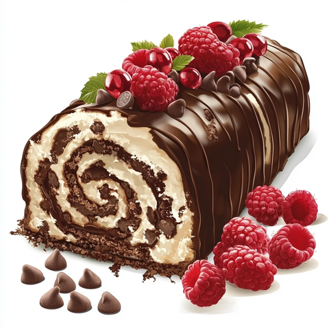 巧克力圣诞树莓蛋糕